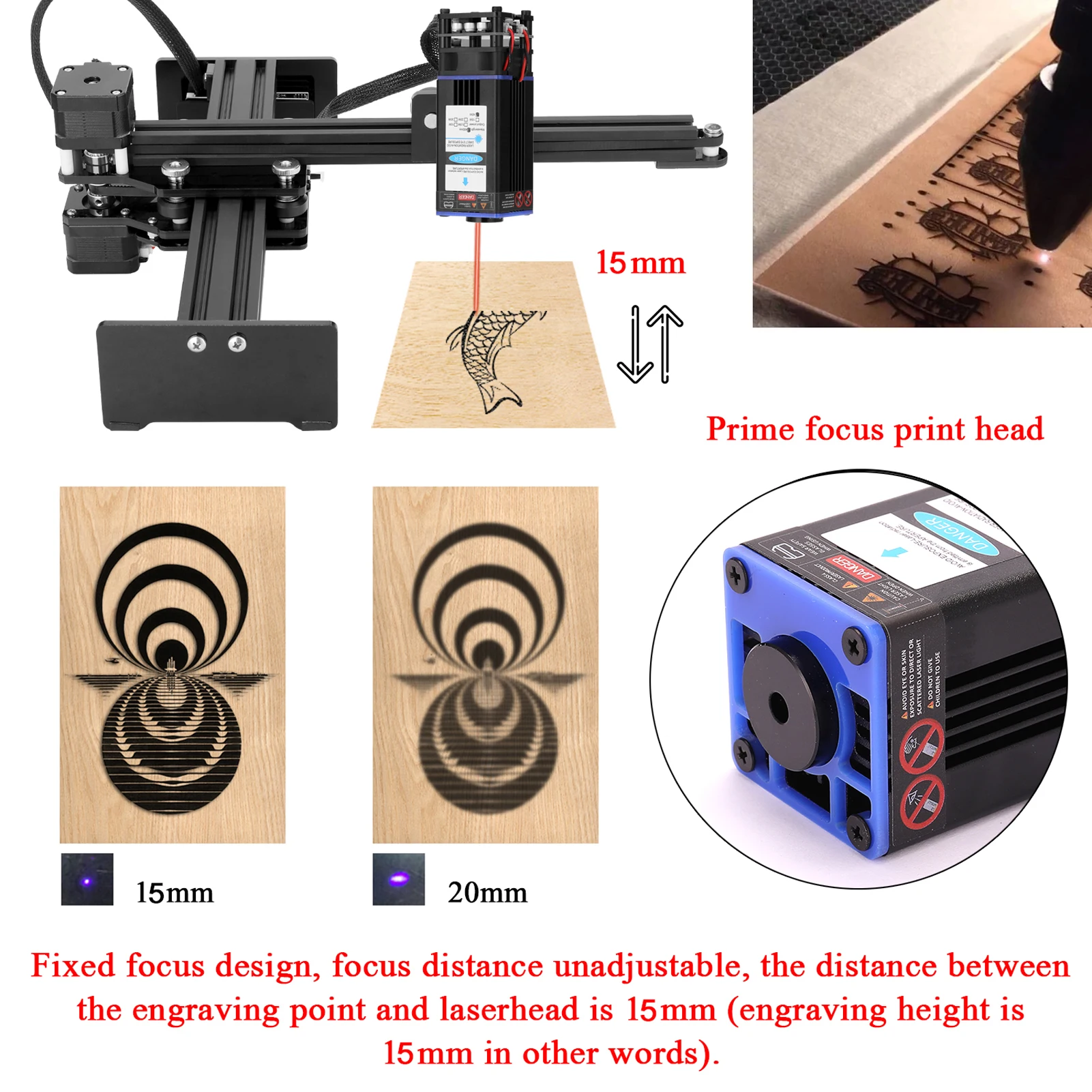 Лазерная головка 40 Вт инструмент для резки металла односторонний гравер