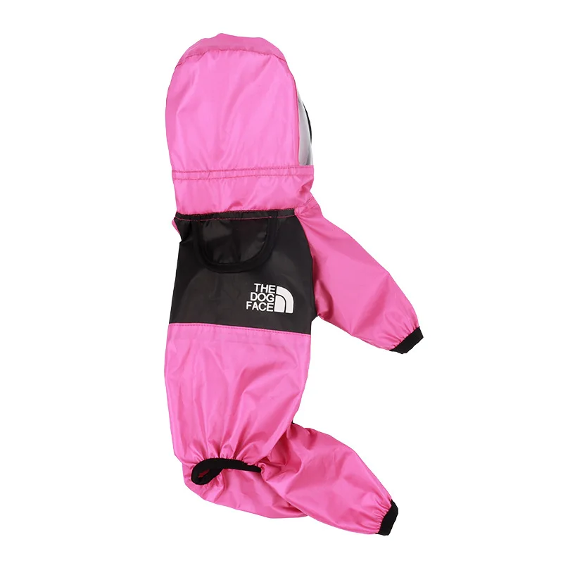 Pet Dog Raincoat The Face Clothes Jumpsuit Waterproof Jacket Dogs Water Resistant Four-legged | Дом и сад