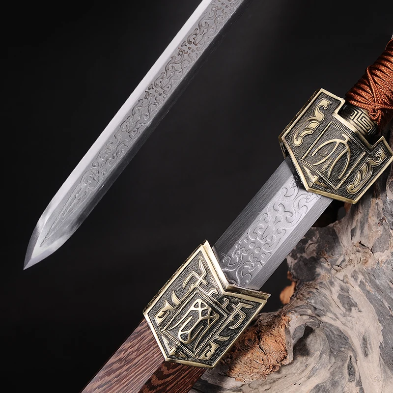 Металлический домашний декор китайский меч настоящая сталь розовая древесина