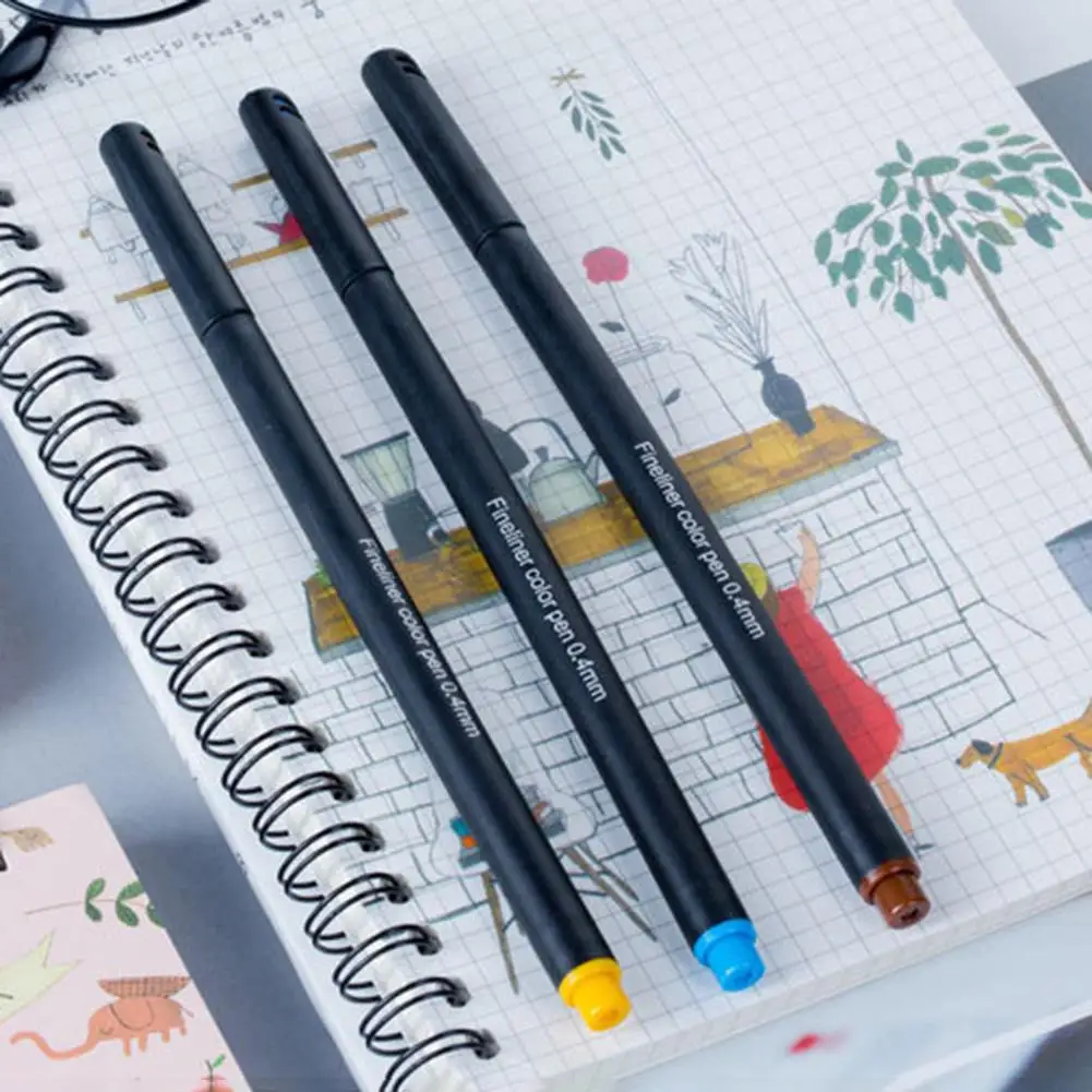 Новый 36 цветов Журнал Планировщик ручки тонкой точки маркеры Fineliner Рисование