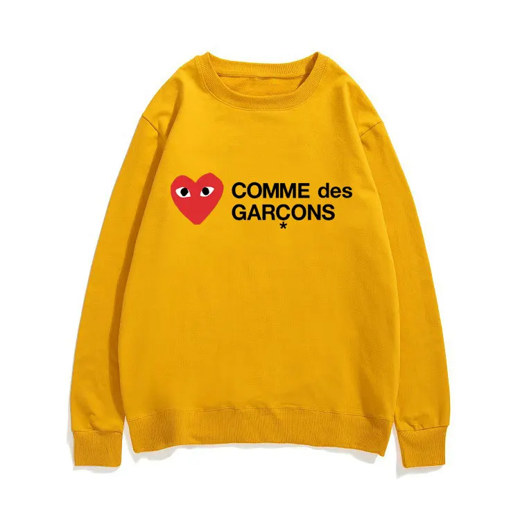 

COMME Des CARCONS Letter Print Sweatshirt Love Eyes Icon Pullover Men Women Fashion Brand Tracksuit Trendy Style Streetwear