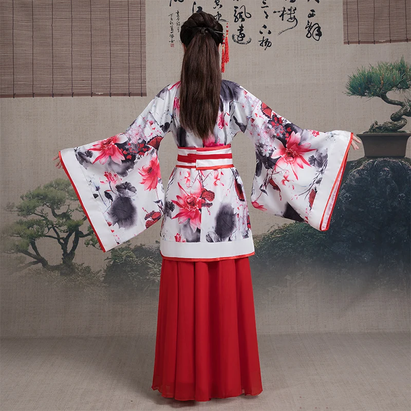 

2020 Ancient Chinese Costume Hanfu Suit Women Classical Tang Dynasty Princess Dancewear Traditional Oriental Stage Performance