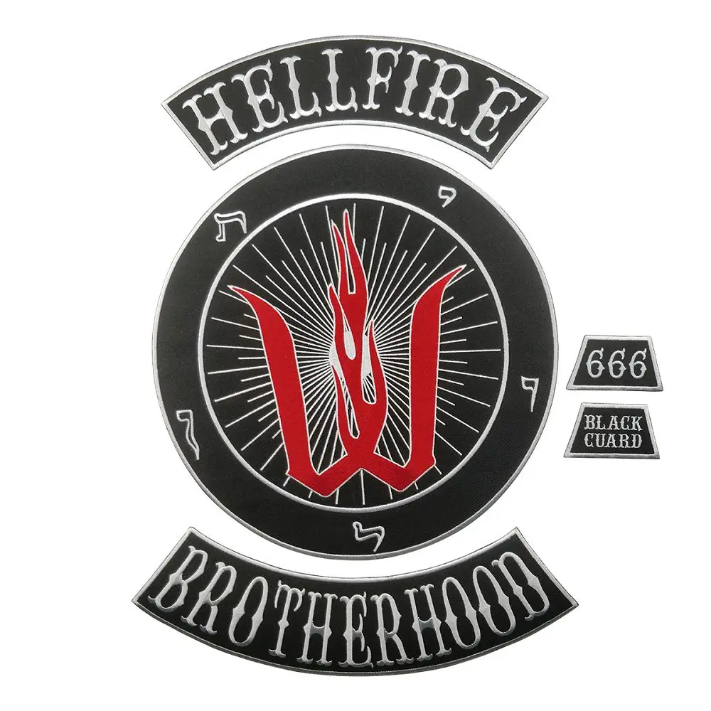 Hell Fire Brothers вышивка железная нашивка для одежды DIY Аппликация мотоциклетная