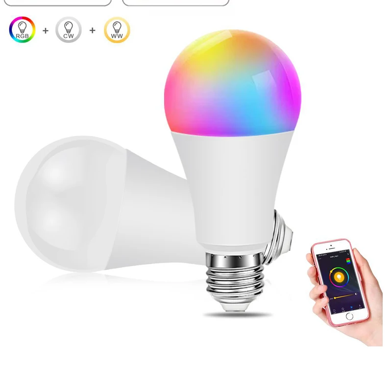 

RGBW/RGBWW LED bulb light E27 color bulb with 24-key remote control