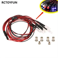 6 led rc light kit white red blue for 110 18 traxxas hsp redcat rc4wd tamiya axial scx10 d90 hpi rc car lamp accessories parts