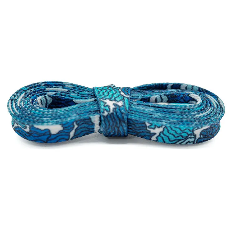 100 120cm sea wave printing begonia shoelace top trend is suitable for board shoes shoes canvas shoes high-top shoelace