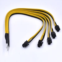 2pcs miner bitcoin litecoin s7 s9 s11 power supply to 5 pci e 6pin gpu graphics card splitter power cable