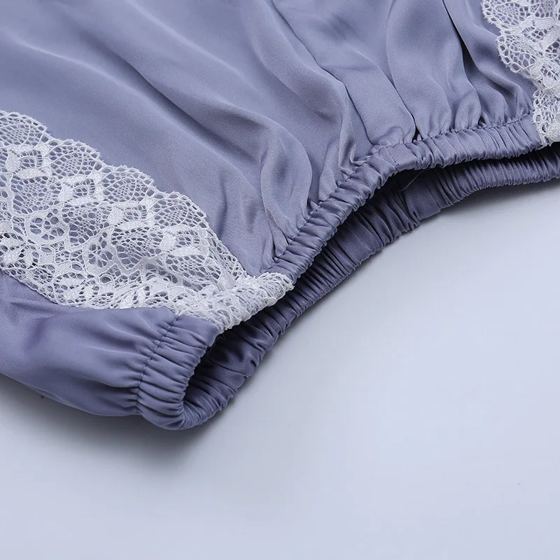 Женский пижамный комплект Сексуальная атласная Женская пижама на бретельках