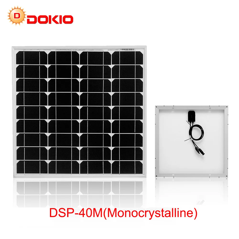 Dokio брендовая солнечная панель 40 Вт монокристаллическая Кремниевая Китай 18 в