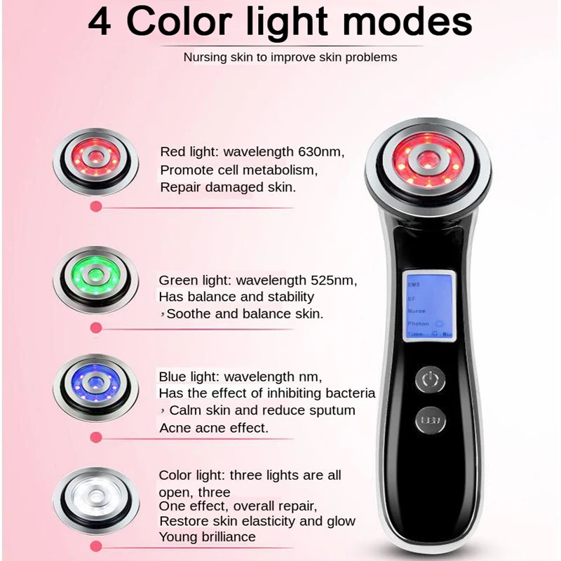 Аппарат для омоложения и подтяжки кожи лица с микротоком радиочастотный