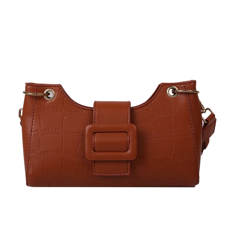 

Net Red Ladies Bags 2021 Spring And Summer New Fashion French Niche Foreign Crocodile Pattern Retro One-shoulder Armpit Bag