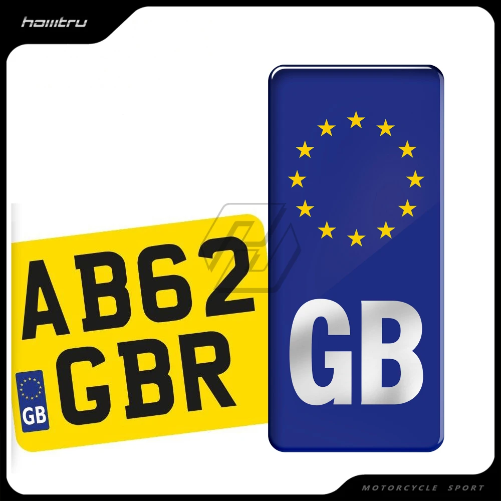 

Motorcycle GB Euro Badge Sticker for Number-plate Vinyl Europe Legal Decal Case for Ducati Aprilia Honda MV PIAGGIO