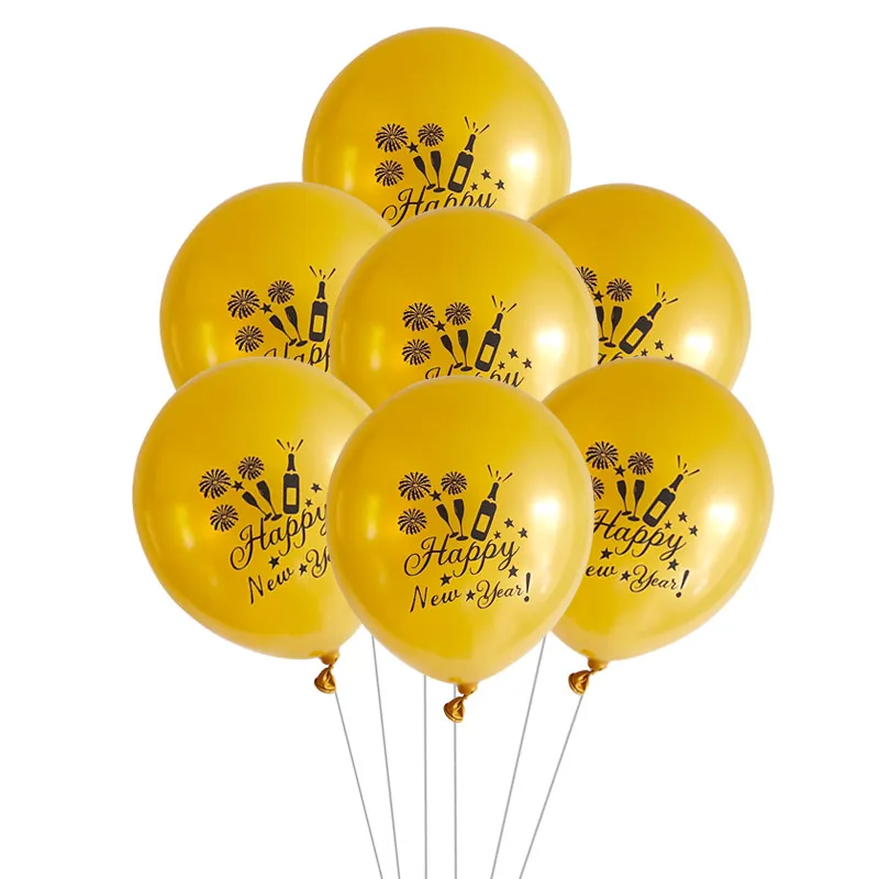 2020 розовое золото рождественские украшения с новым годом воздушные шары бутылки