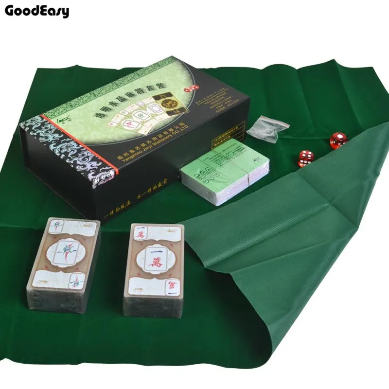 карты пластиковые Pokers Crystal mahjong игральные китайские традиционные классические