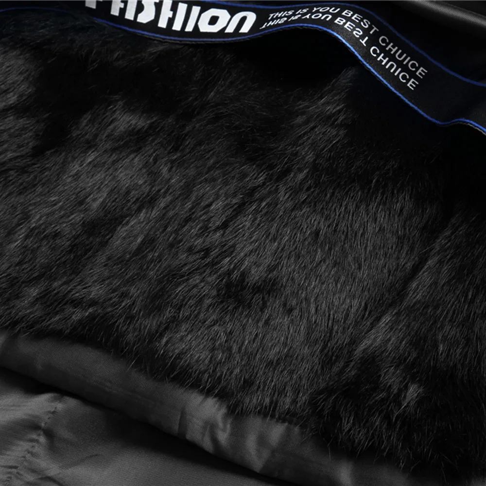 

2020 New Promote Nick Jacket Real Rabbit Fur Lined Winter Warm Fur Clothing Parkas