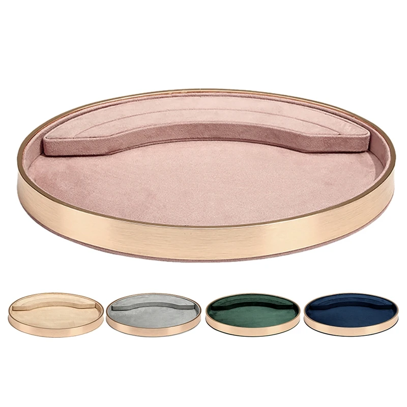 

Бархатное замшевое кольцо, искусственный серый лоток для хранения ювелирных украшений, чехол для показа женских украшений