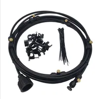 Outdoor Misting Cooling System Kit for Greenhouse Garden Patio Waterring Irrigation Mister Line 6M System 3/4"