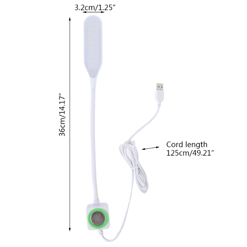 

Flexible Touch Switch USB LED Lamp 3 Brightness Magnetic Base 1.25m Cable for Sewing Machine Metal Lathe home Dorm