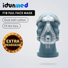 Idunmed CPAP BiPAP, респираторные маски на все лицо с двумя регулируемыми ремешками, адаптер для дыхания и храпа, апноэ во сне