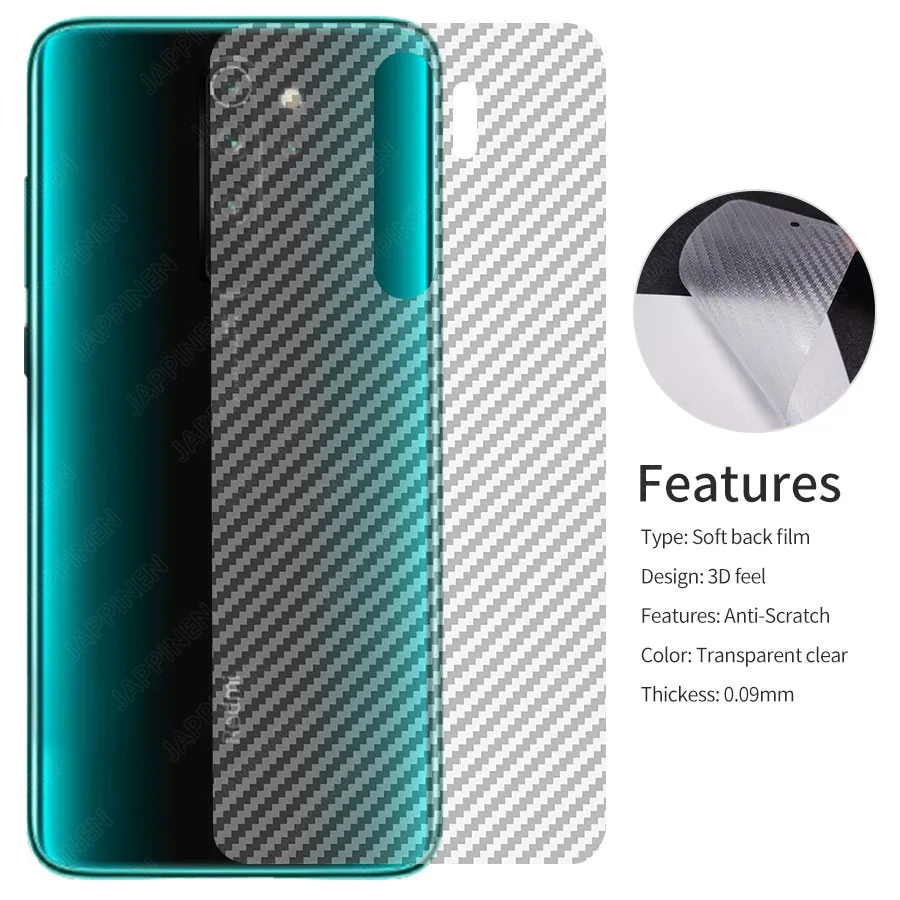 5 шт. Защитная пленка для экрана из углеродного волокна Xiaomi Redmi Note 9 Pro 9S 8 7 6 8T 8A Mi 10 9T
