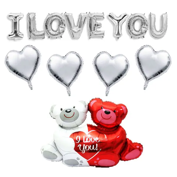 

Набор воздушных шаров на День святого Валентина, огромный обнимающий медведь, фольгированный шар, я люблю вас, сердце, фольгированный воздушный шар на День святого Валентина, свадьбу, годовщину