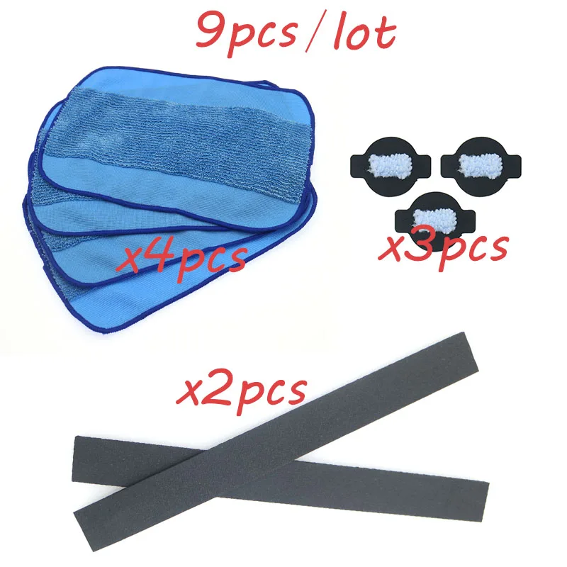 

9pcs/lot robot wheel tire mop cloth water cap Replacment for iRobot braava 320 380 381 380T 390 390T Mint 4200 4205 5200 5200C