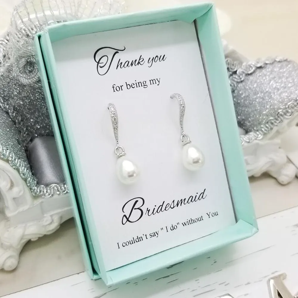 Серьги с кристаллами из фианита розовое золото каплевидные жемчужные серьги