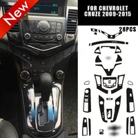 28pcs Car Interior Trim Carbon Fiber Cover For Chevrolet Cruze 2009-2015 Interior Trim Brand New Car Stickers Accessories