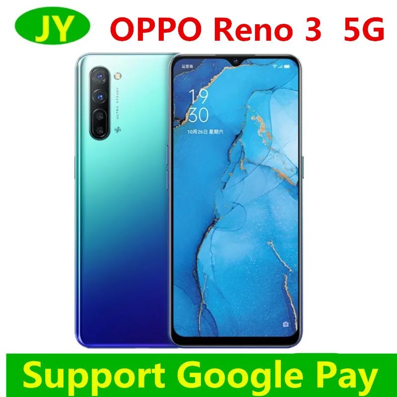 В наличии новый смартфон Oppo Reno 3 5G Mediatek 1000L 6 4 дюйма 128x12 Гб ОЗУ ПЗУ МП 5 камер VOOC