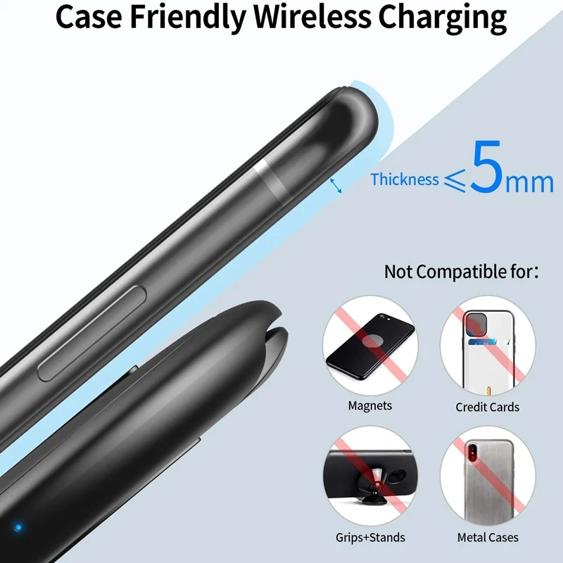 

2 in 1 Wireless Charger Pad for iPhone Apple Watch and Qi Fast Charger Retractable Wireless Charging Station