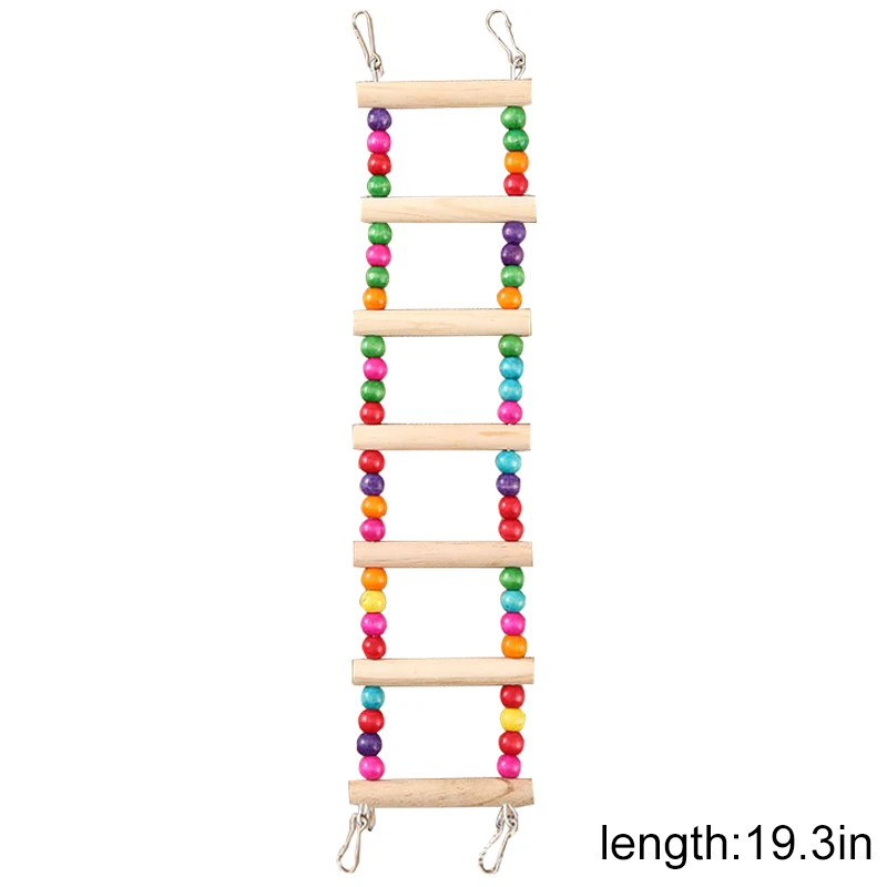 

Birds Toy Wooden Ladders Swing Scratcher Perch Climbing 3/4/5/6/7 Ladder Bird Cage Hamsters Parrot Toys Hanging Pet Supplies