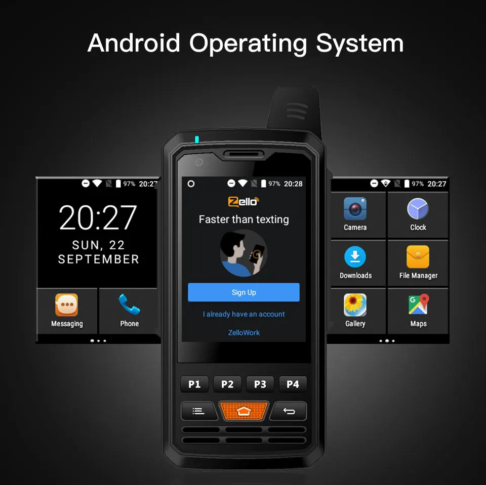 UNIWA Alps F50 2,8 дюймовый мобильный телефон 2G/3g/4G Zello Walkie Talkie Android 6,0 четырехъядерный MTK6735 смартфон 1 Гб+ 8 Гб rom мобильный телефон