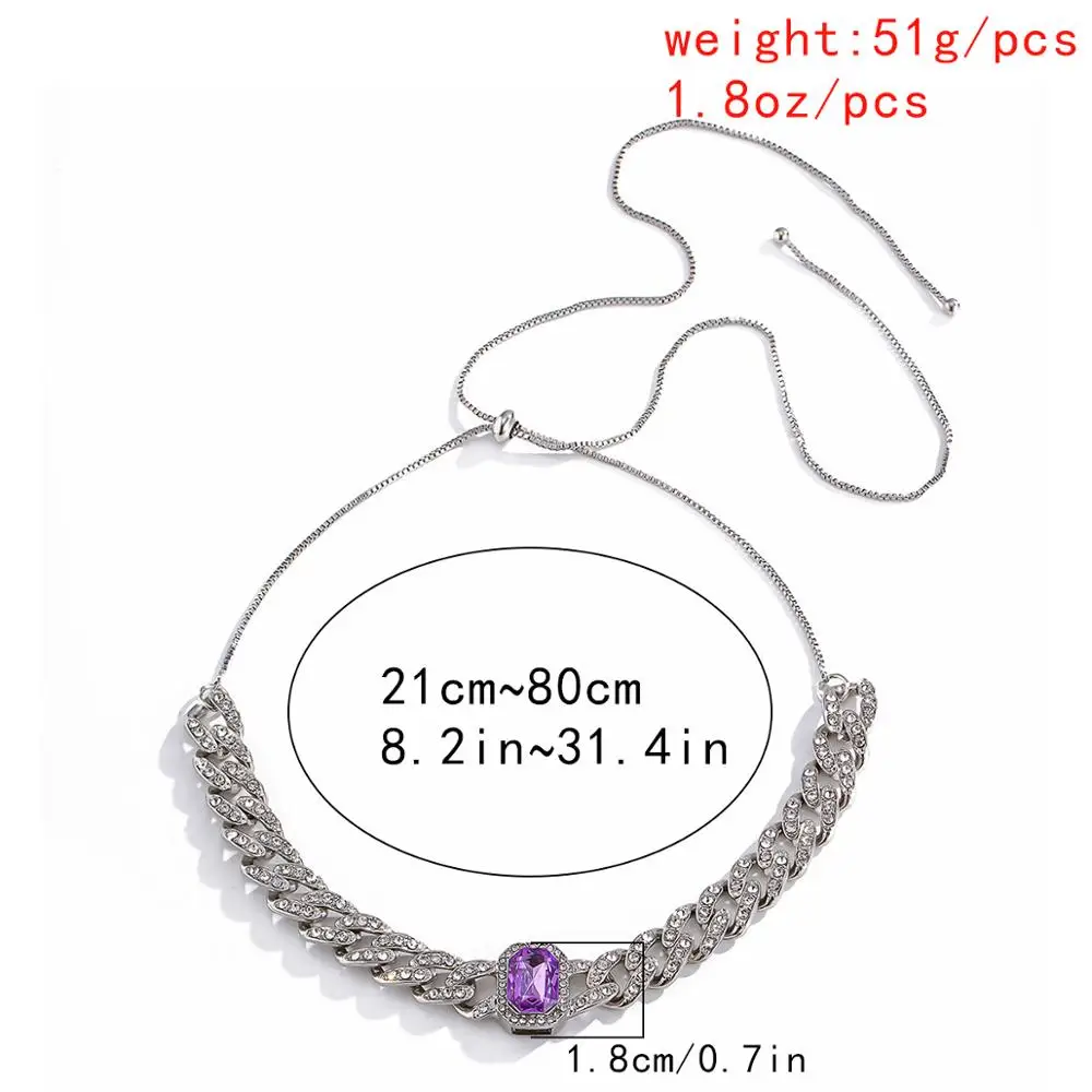 

Goth Bling Rhinestone Pendant Choker Necklace for Women Bridal Wedding Blue/Purple Crystal Aesthetic Neck Jewelry Christmas Gift
