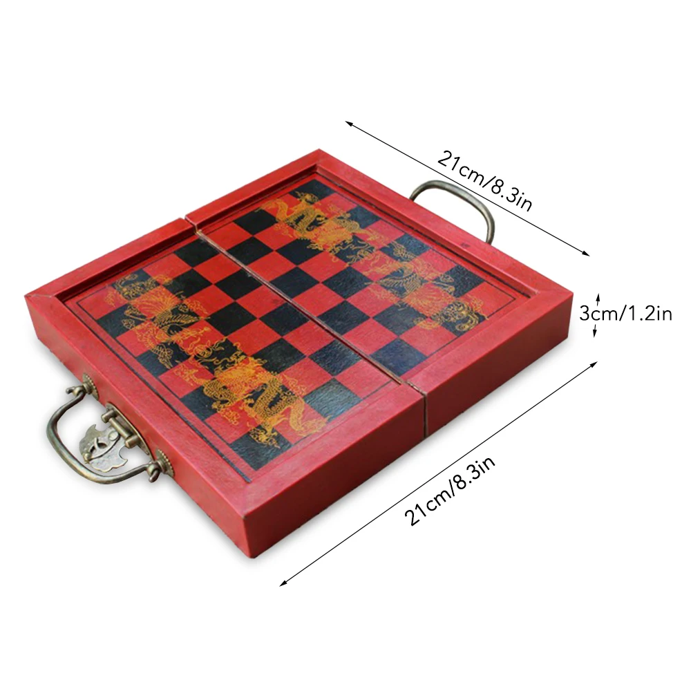 

Entertainment Game Toys Wooden International Chess Set Terracotta Warriors Parent-child Chess Pieces Chess Game Christmas Gift