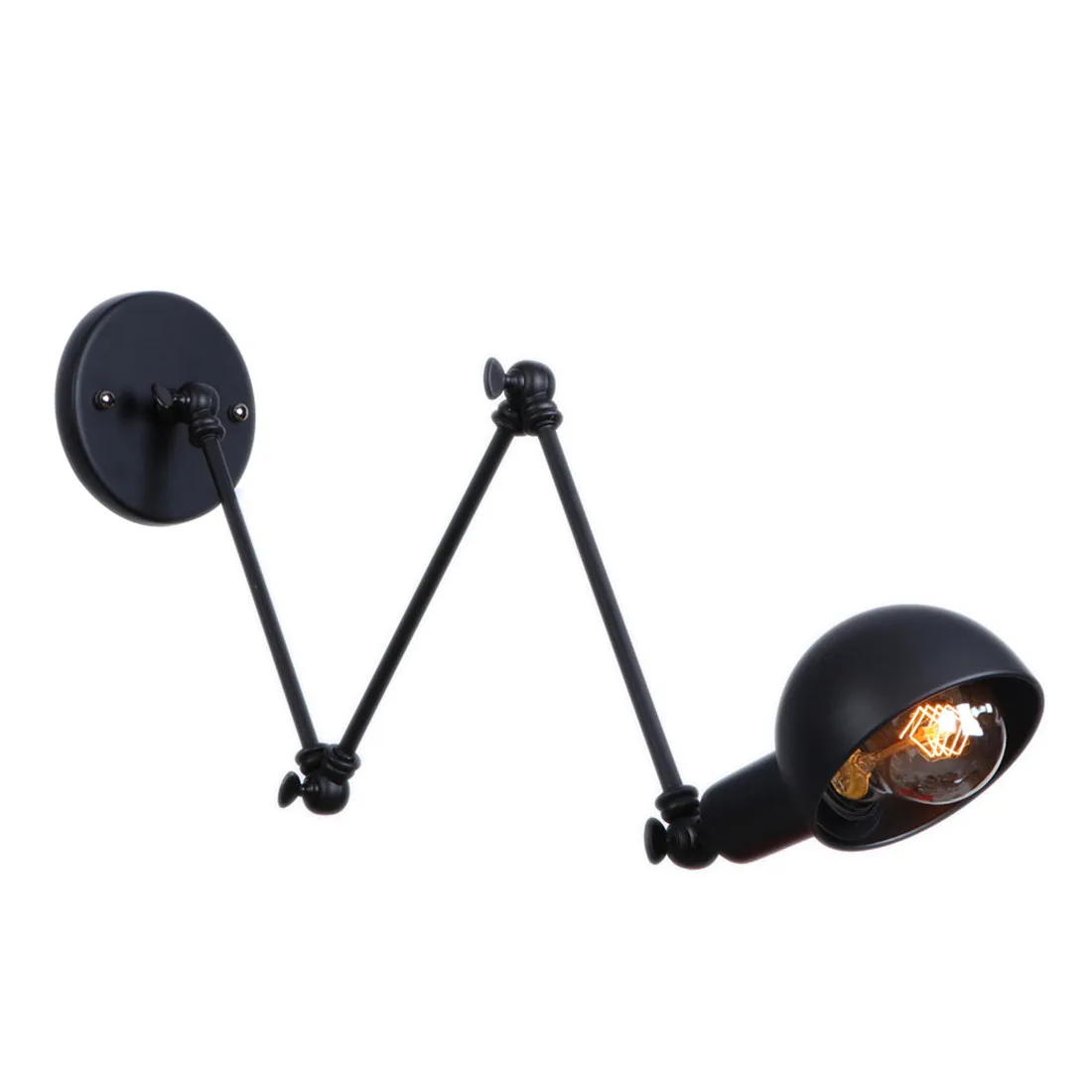 Черные и белые настенные светильники с ржавчиной лампа 3 поворотными рычагами