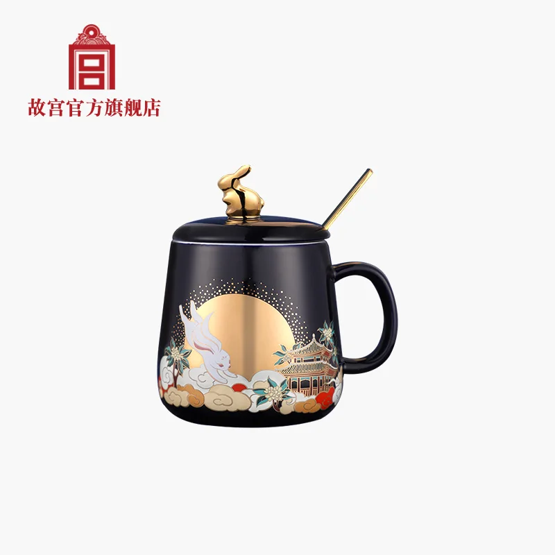 

Palace Museum Osmanthus Fragrans Floating Moon Mug Set Ceramic Cup Cup Gift