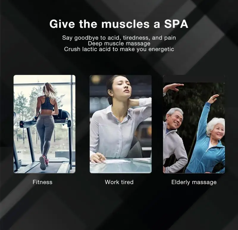 4 головы стимулятор мышц массажный пистолет Вибрационный ГЛУБОКАЯ ТЕРАПИЯ