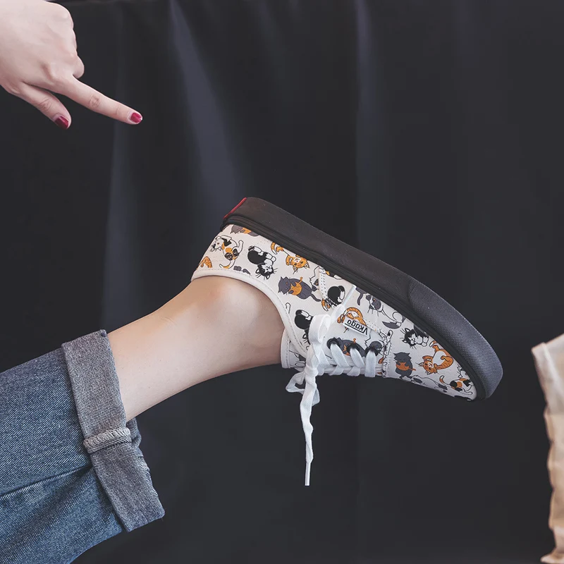 Женская Весенняя обувь новинка 2019 парусиновые туфли для девочек и студентов с