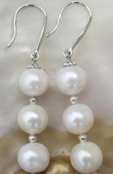 Оптовая цена Натуральные круглые висячие серьги с белым австралийским