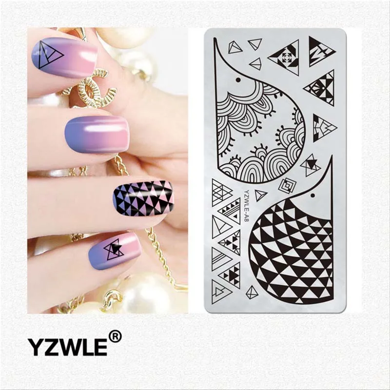 1 шт. пластины для стемпинга ногтей геометрическое пространство цветок бабочка