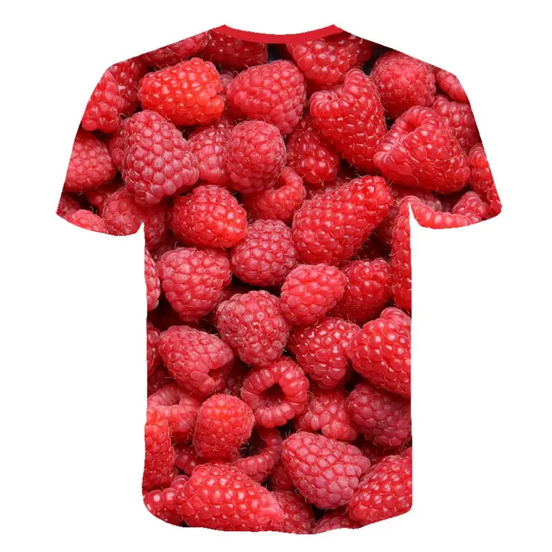 Крутые топы с 3D принтом фруктами Модные Летние Повседневные Дышащие футболки