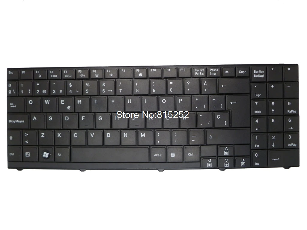 

Laptop keyboard For Medion E6214 MD98430 MD97667 MD98330 MD98430 MD97593 MD97546 MD97549 MD97545 Black With Frame SP Spanish