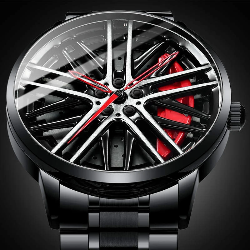 

NIBOSI Men Watches Car Wheel Rim Hub Clock Custom Design Male Wristwatch Fashion Wheel Rim Hub Dress Watch Men Relogio Masculino