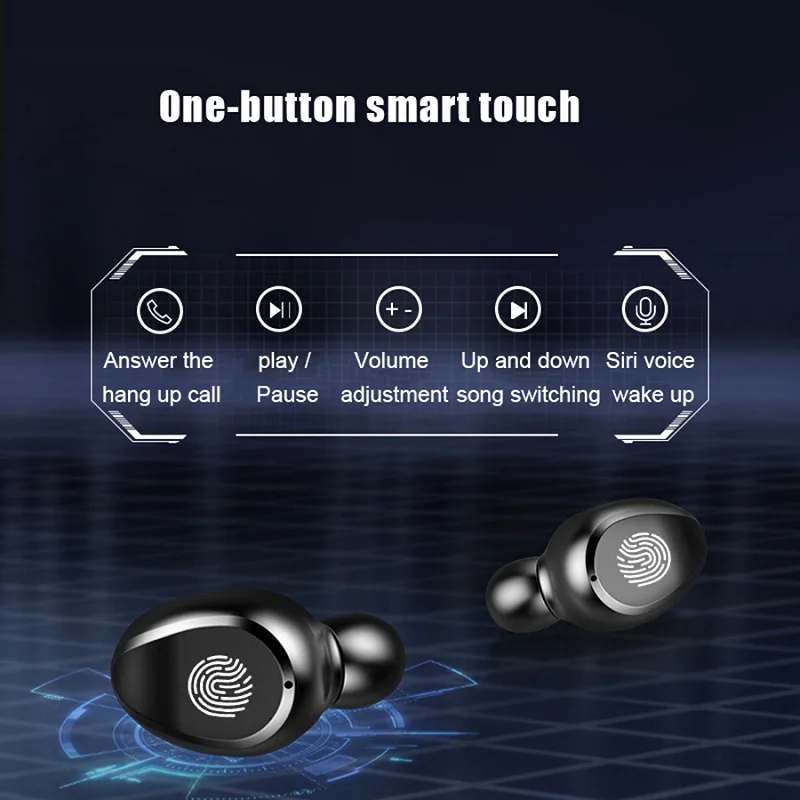 TWS Bluetooth V5.0 Wireless Earphone F9 Headphone LED Display With 2000mAh Power Bank Headset Microphone | Электроника