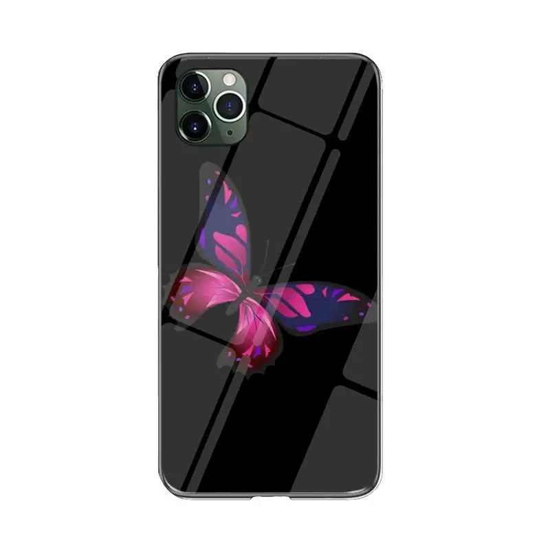 

FHNBLJ Glass phone case Phone Case For iPhone 12 mini 12 PRO Max 11 pro XS MAX 8 7 6 6S Plus X XR cover