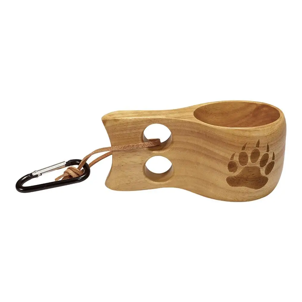 

Japanese Coffee Wooden Cup With Portable Handle Antiscald Cup