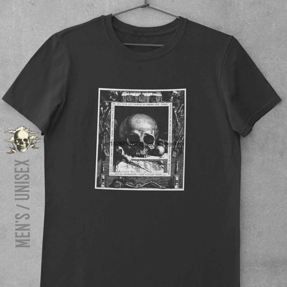 Футболка унисекс с принтом Memento Mori Still Life With Skull Jan Saenredam |