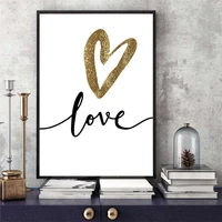 new simple love poster fashion canvas painting draw core spray painting wall pictures for living room nordic decoration home art