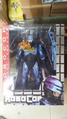 

High Quality NECA Robocop Action Figure Model Toy 2 Battle Damaged & Flamethrower 18cm PVC Model Toy for collection