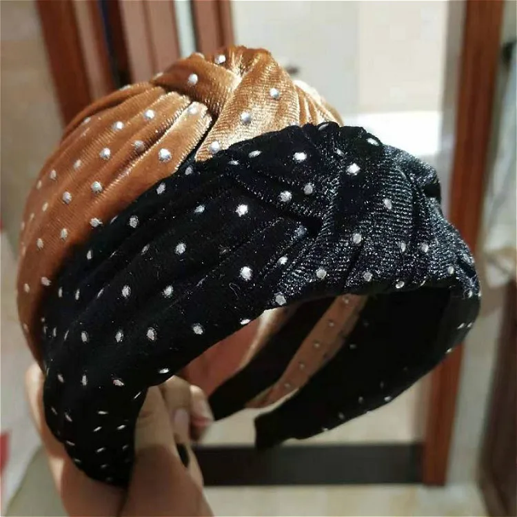 

Повязка на голову женская, бархатная, с узлом, Симпатичные повязки для волос